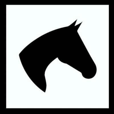 Siipolan talli logo, hevosen pääkuva.